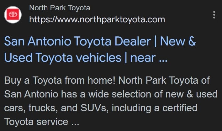 Car dealership google search